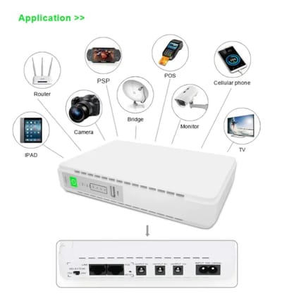 SKE POE 432P Mini DC UPS 25Watt 5v 9v 12v & PoE support 15/24v – 10400MAH_img_3