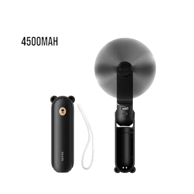 JISULIFE F8X Portable Fan & Power Bank 4500mAh – Brown / Black_img_1