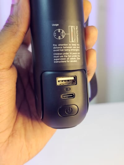 JISULIFE F8X Portable Fan & Power Bank 4500mAh – Brown / Black_img_3